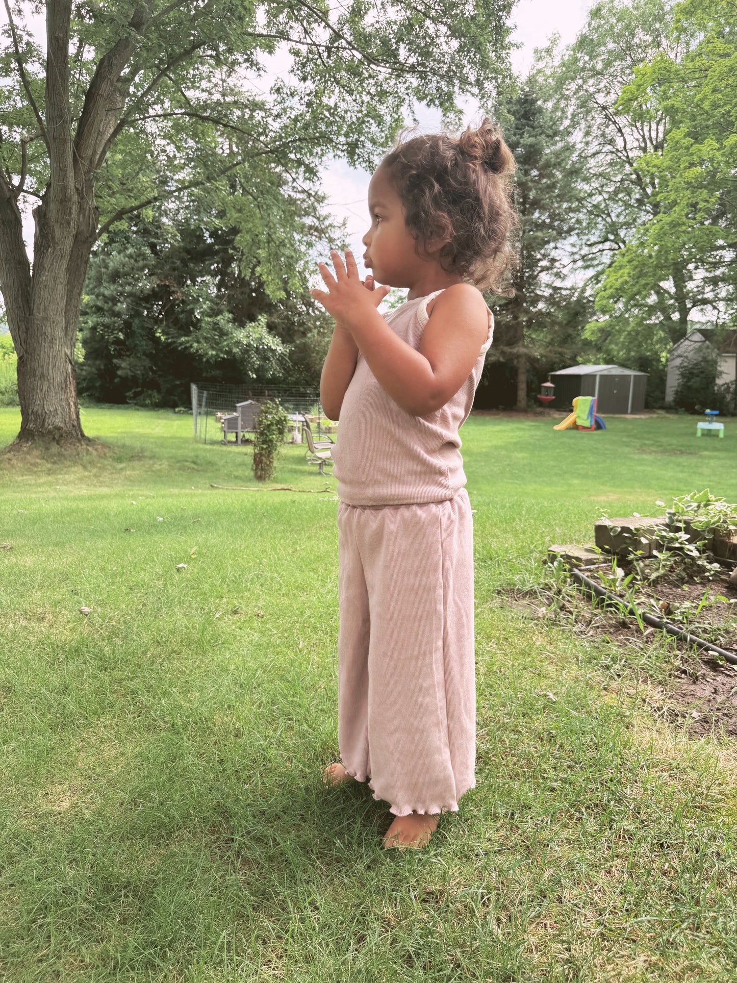 Rib Knit Wide Leg Pants (12M-9/10)
